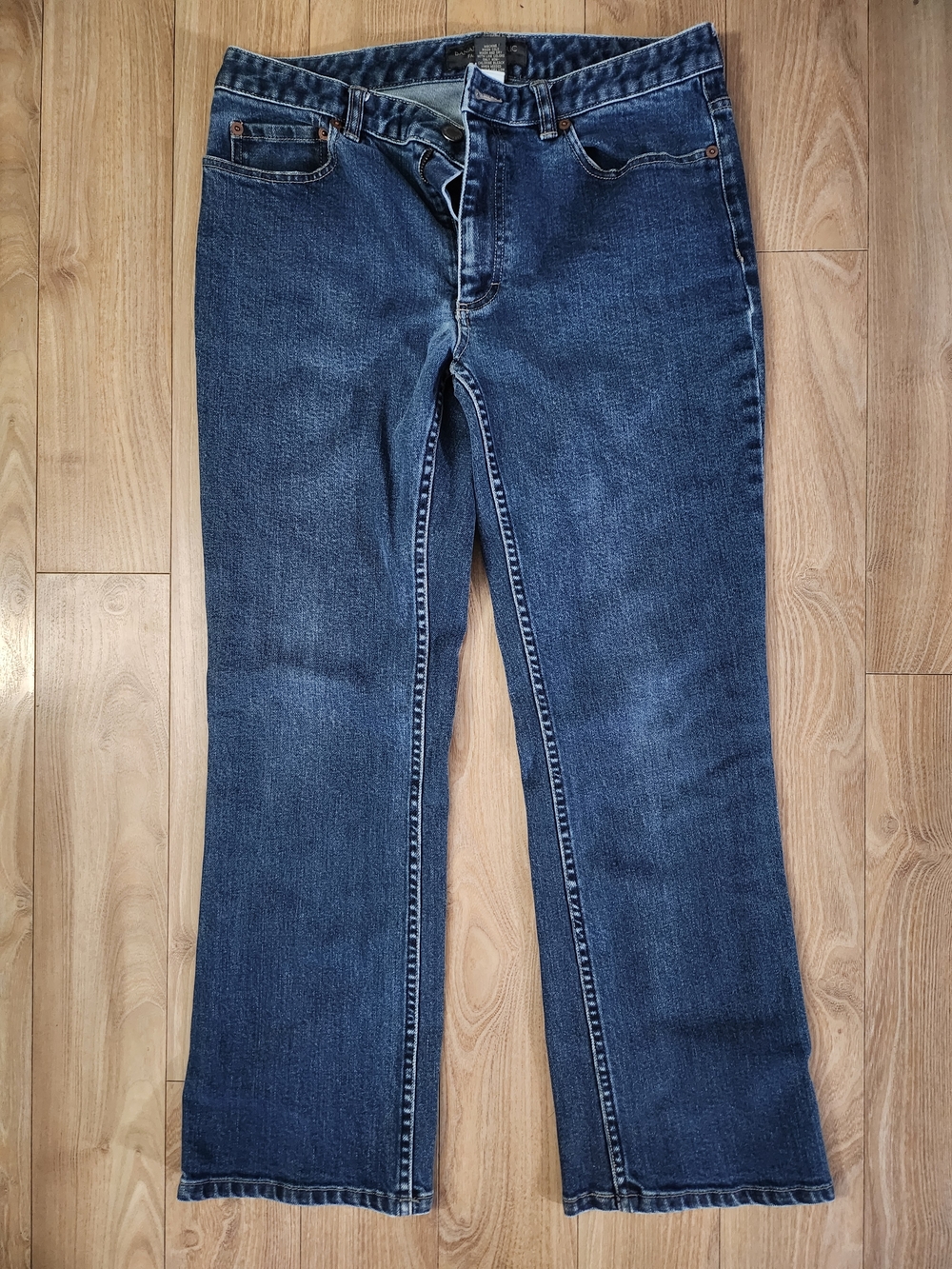 Banana Republic Dark Blue Flare Jeans Size: 12R Used: Good
